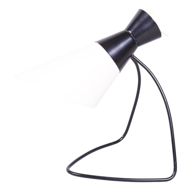 Mid-Century Czech Table Lamp in Metal attributed to J. Hůrka for Napako, 1950s For Sale