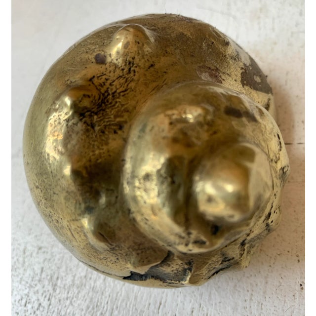1950s Solid Sculptural Brass Shell, Italy For Sale - Image 4 of 9