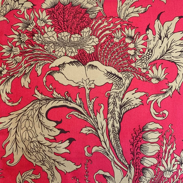 Traditional Designer Vicki Payne Free Spirit Crewel Brown Pink Botanical Floral Leaf Pillow Cover For Sale - Image 3 of 7