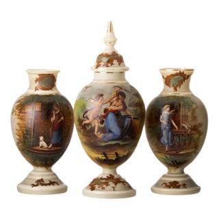 Glass Jar and Jugs, 19th Century, Set of 3 For Sale