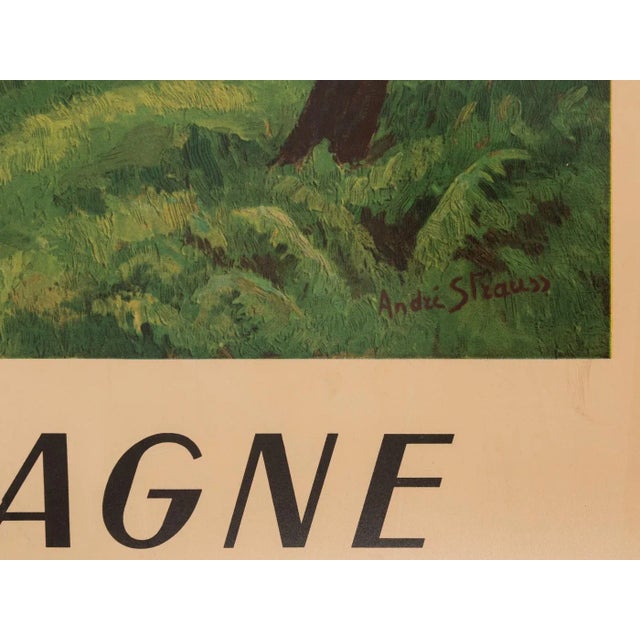 Vintage Travel Poster by André Strauss, 1950s For Sale - Image 4 of 10