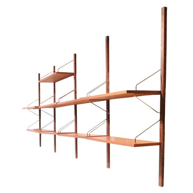 Mid Century Danish Modern Wall Shelf Unit After Cadovius C. 1950/60's For Sale - Image 16 of 18
