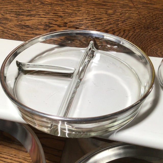 Metal Dorothy Thorpe Silver Rim Serving Entertainment Assorted Set of 8 For Sale - Image 7 of 13