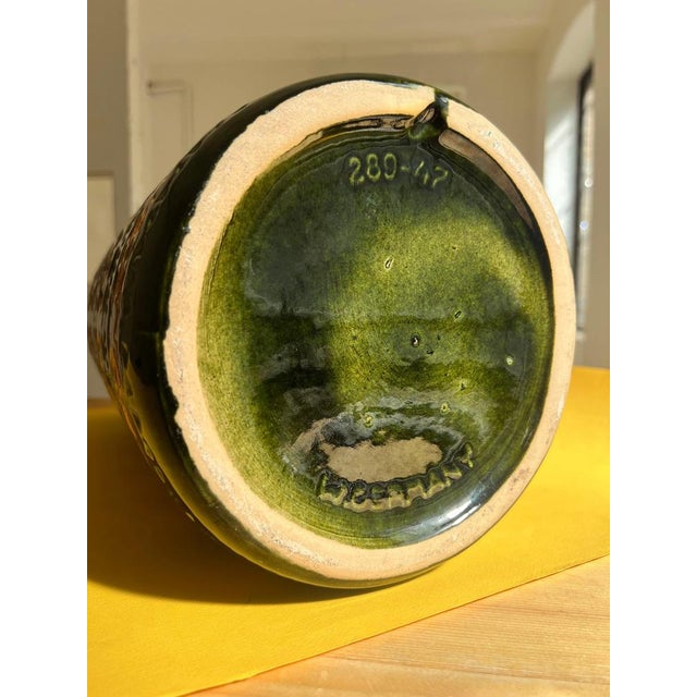 Green and Yellow Model 289-47 Floor Vase from Scheurich For Sale - Image 3 of 9