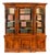 Antique Victorian Burr Walnut Breakfront Bookcase, 1800s For Sale