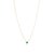 Metal Minimalist Natural Zambian Emerald Solitaire Pendant Necklace in 14k Yellow Gold For Sale - Image 7 of 13