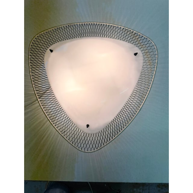 Space Age Triangular Ceiling Lamp, 1950s For Sale - Image 6 of 9