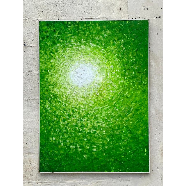 Late 20th Century Late 20th Century Vintage Boho Original Abstract Oil on Board For Sale - Image 5 of 5