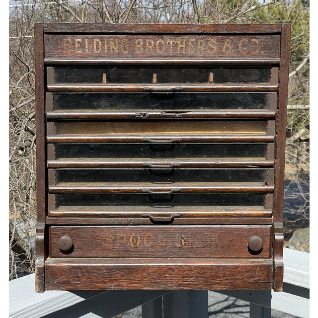 Antique Belding Brothers Silk Spool Cabinet Sewing Victorian 19th C. Florence Co For Sale - Image 17 of 18