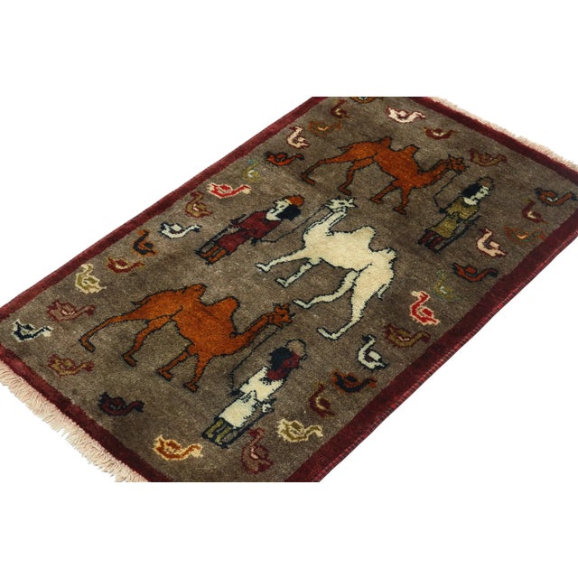 This vintage 2x4 Gabbeh Persian rug is from the latest entries in Rug & Kilim’s rare tribal curations. Hand-knotted in...