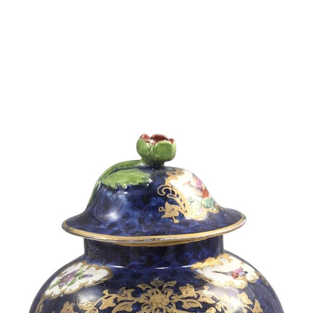 Scale Blue Revival Silicon China Covered Vase from Booths, 1900s For Sale - Image 5 of 12