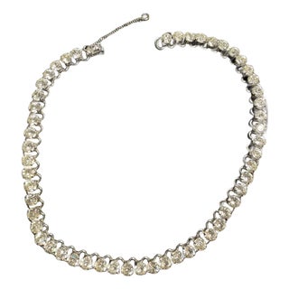 MCM Jewelry: Bookend Chain Crytal Necklace in the the Style of Kramer of New York For Sale