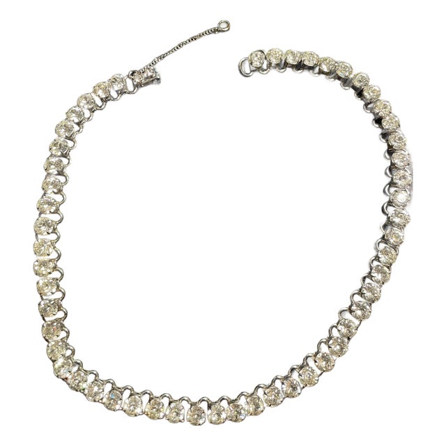 MCM Jewelry: Bookend Chain Crytal Necklace in the the Style of Kramer of New York For Sale