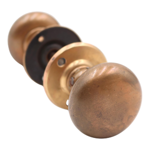 Vintage 2 In. Warm Brass Passage Door Knob Set