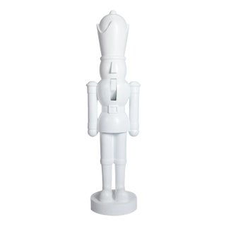 Hartwin White Resin Nutcracker Figurine, 40" Tall For Sale