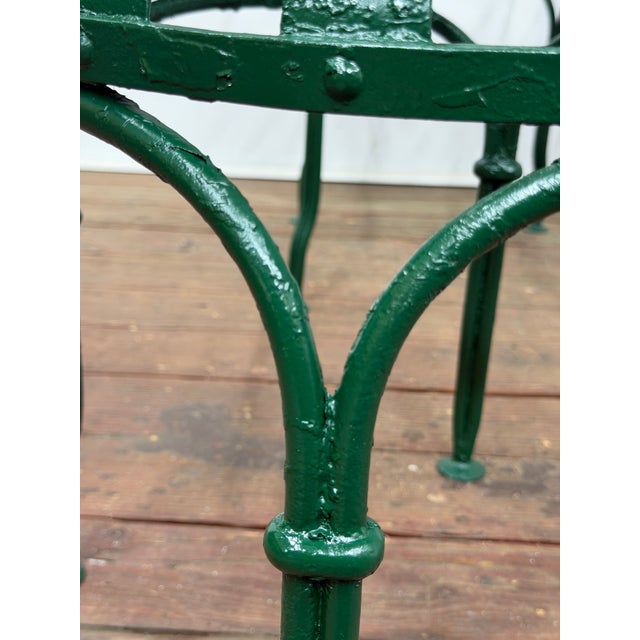 Francois Carre Iron Sunburst Garden Chairs, Set of Four For Sale - Image 13 of 18