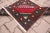 1950s Turkish Hand Knotted Floral Desing Red Doormat Rug For Sale - Image 10 of 12