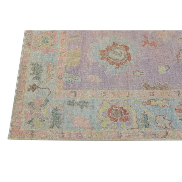 Early 21st Century Early 21st Century Multicolor Handwoven Turkish Oushak Rug 5'11" X 8'4" For Sale - Image 5 of 9