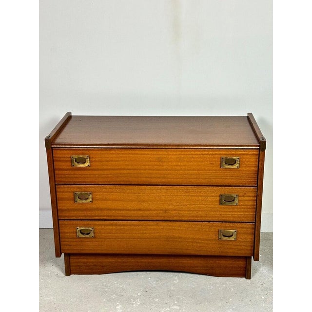 Marine Chest of Drawers in Teak Veneer from Gautier, France, 1960s For Sale - Image 9 of 9