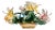 Mid 20th Century Capodimonte Oblong Flower Basket Topiary For Sale
