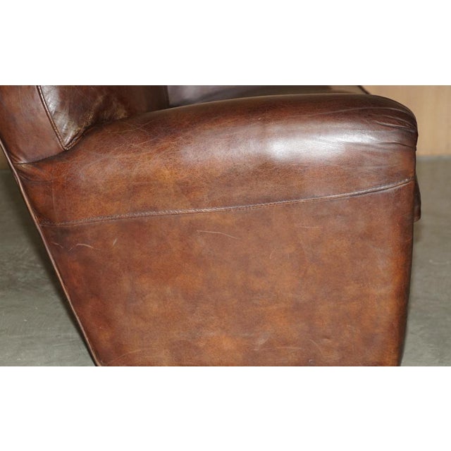 Vintage Earle Chesterfield Sofa in Brown Leather from Halo For Sale - Image 14 of 17
