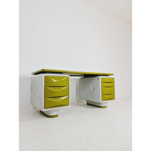 Space Age Writing Desk in Fiberglass by Ernest Igl for Wilhelm Werndl, 1970s For Sale - Image 5 of 11