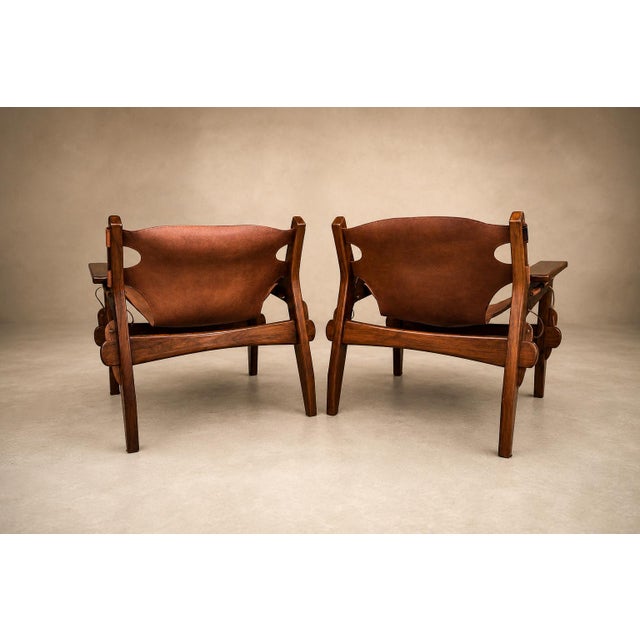 Brazilian Modern “Kilin” Armchairs in Jacarandá Rosewood & Leather by Sergio Rodrigues, 1973 For Sale - Image 14 of 18