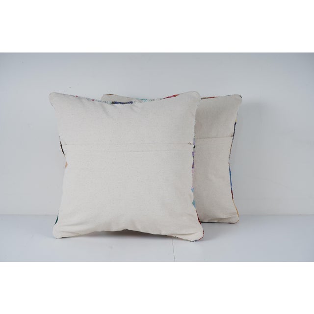Patchwork Kilim Pillow Cover - A Pair For Sale - Image 4 of 4