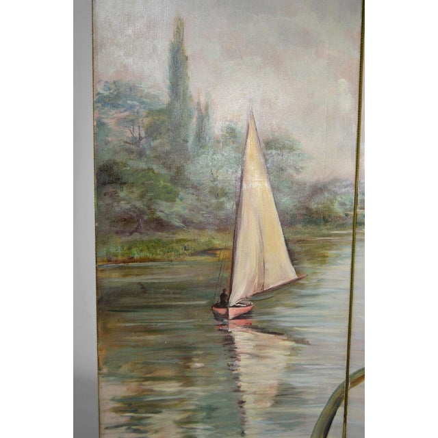 French Folding Screen by Charles Frechon, 1894 For Sale - Image 17 of 18