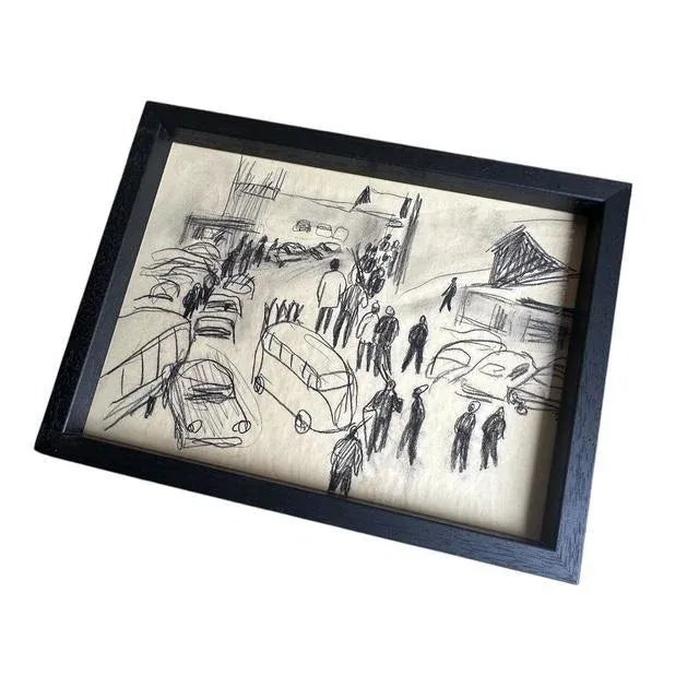 A fabuous vintage piece! Great holiday gift for the skier. Professionally framed 1970's Scene: Innsbruck, Austria