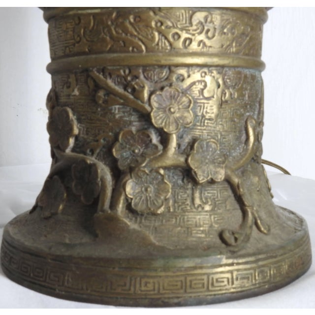 Late 19th Century Late 18th Century Bronze Repousse Lamp Water Buffalo With Riders For Sale - Image 5 of 10