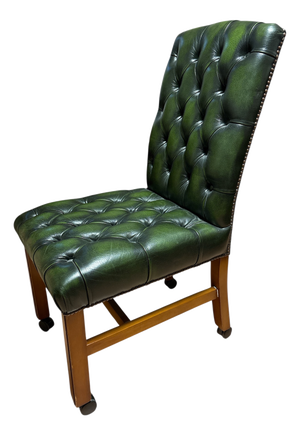 Vintage Chesterfield-Style Office Chair on Casters