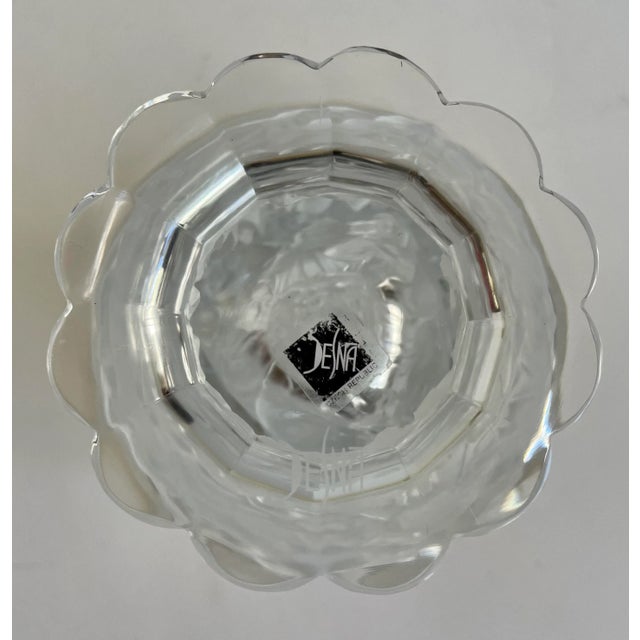 Lalique Vintage Desna Czech Republic Crystal Nude Figures Vase For Sale - Image 4 of 13