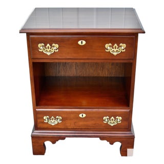 Statton Trutype Cherry Nightstand Americana Bedside Table Vintage For Sale