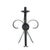 2020s Hand-Forged Wrought Iron Wall Sconce Body (Gold Patina Scrollwork) Classical Architectural Fixture For Sale - Image 5 of 5
