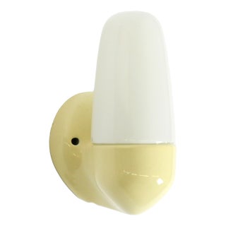 Mid-Century Modern Glass and Ceramic Wall Lamp by Wilhelm Wagenfeld, 1950s For Sale