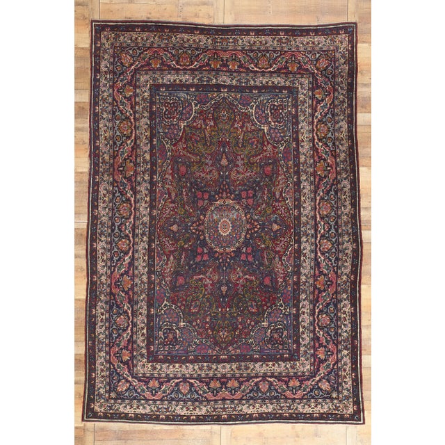 Antique Persian Yazd Rug, 08'10 X 13'00 For Sale - Image 9 of 10