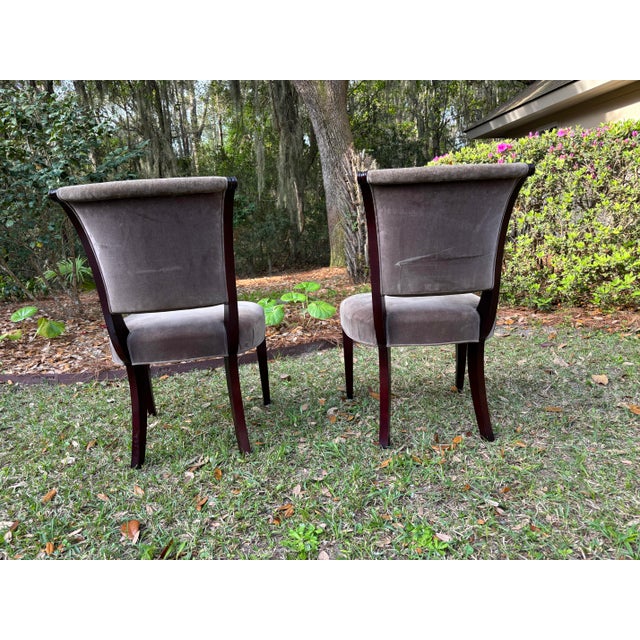Allesandro for Baker Furniture 1990s Set of 2 Baker Dining Chairs For Sale - Image 4 of 10