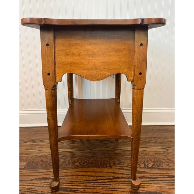 Brown Vintage 1950’s Ethan Allen "Circa 1776" Collection Maple Wood Accent Table For Sale - Image 8 of 9