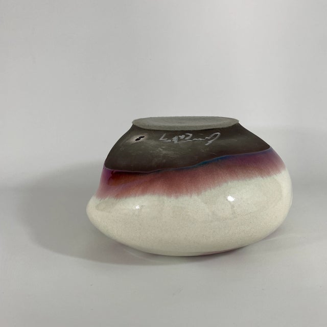 Tony Evans Biomorphic Raku Ceramic Catchall Bowl For Sale - Image 10 of 13