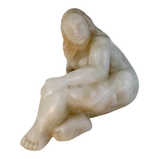 Midcentury Carved Stone Sculpture of a Nude For Sale