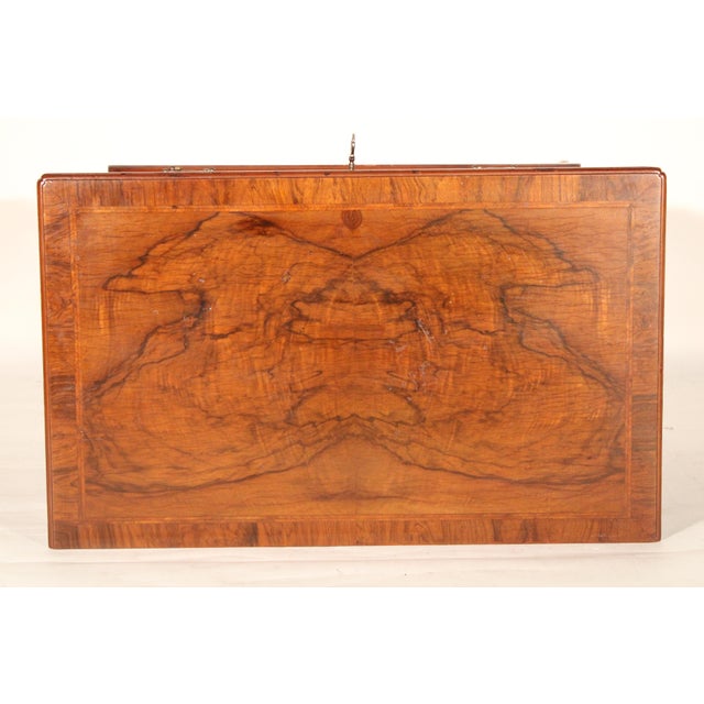 1910s George I Style Burl Walnut Bachelor's Chest For Sale - Image 5 of 14