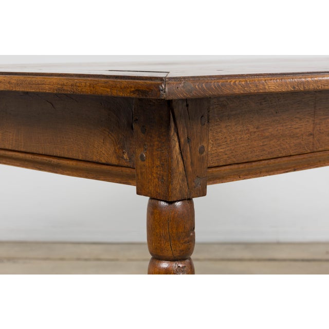 Late 19th Century French Provincial Oak Farm Table For Sale - Image 13 of 18