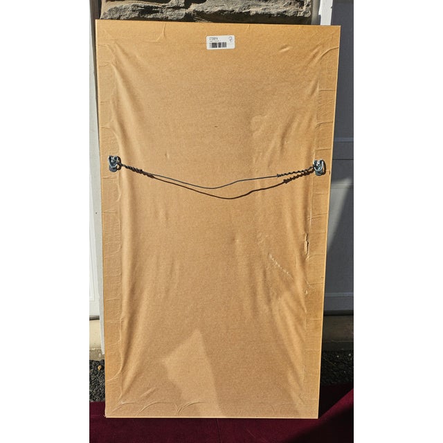 Wood 1990s Ethan Allen Custom Distressed Framed Art Caged Teacups I Pansy by Keller For Sale - Image 7 of 11