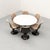 This rare space age dining set from the 1960s consists of a round dining table and six matching chairs, designed by markus...