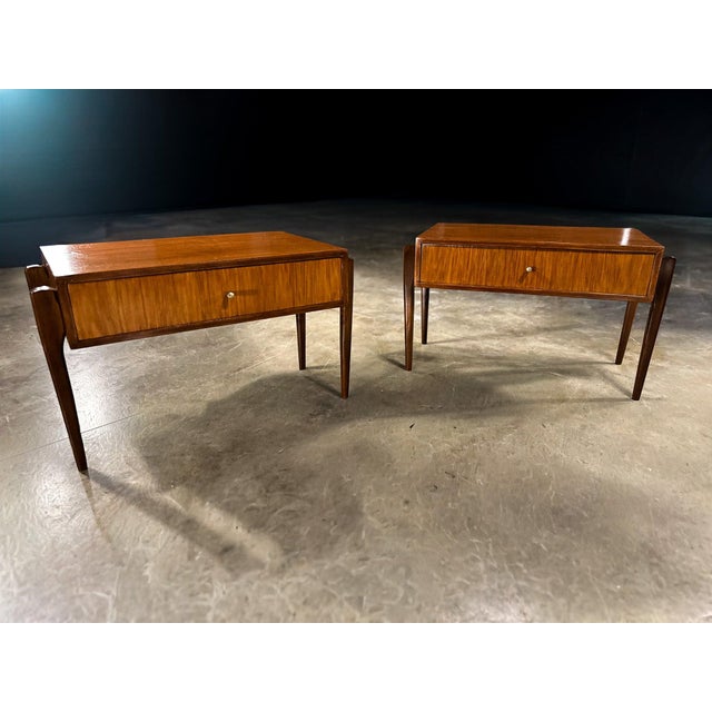 Pair of Brazilian Mid-Century Nightstands in Caviúna Wood, Brazil, 1950s For Sale - Image 13 of 15