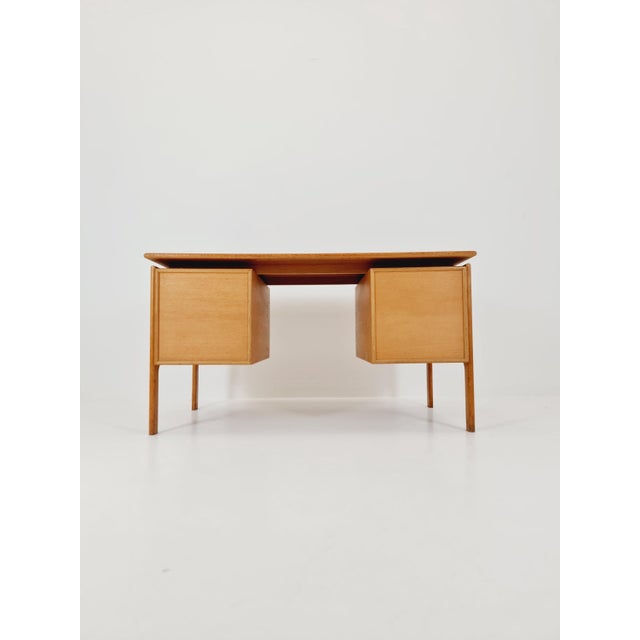 Vintage Danish Desk in Oak by Arne Vodder for GV Møbler, Denmark, 1960s For Sale - Image 12 of 18