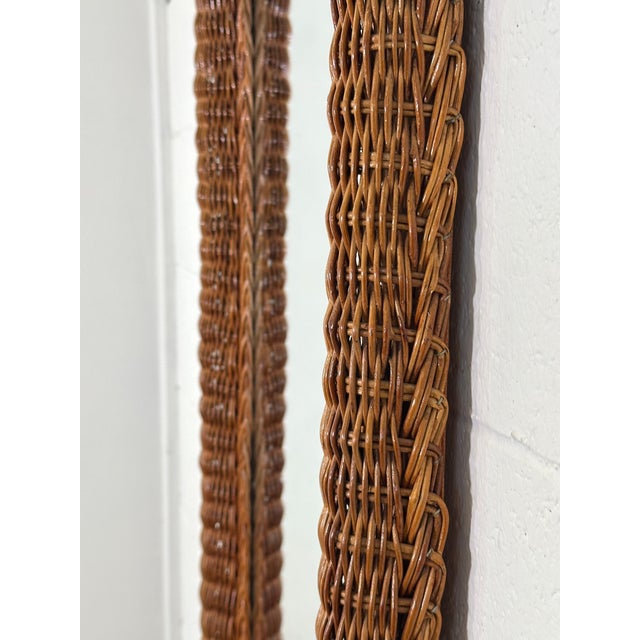 Wicker Wall Mirror, 1970s For Sale - Image 4 of 11