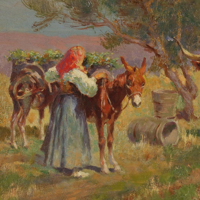 Pietro Barucci, Countryside Glimpse, 19th Century, Oil on Canvas, Framed For Sale - Image 7 of 12