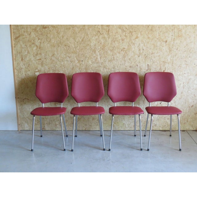 Pink Kitchen Chairs, 1970s, Set of 4 For Sale - Image 8 of 8